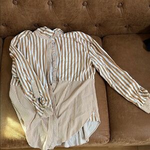 Striped Button-Up Shirt